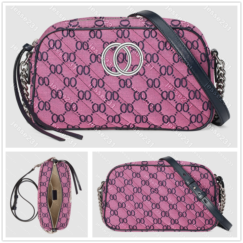 

2021 High Quality Women's Soho Disco Bag Light Marmont Multicolor small Canvas shoulder bags Handbags Silver Chain Crossbody Messenger Purse Wallet, Red