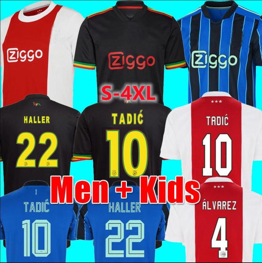 

MEN + KIDS TADIC HALLER soccer jersey 21 22 KLAASSEN ÁLVAREZ amsterdam camiseta fútbol NERES 2021 2022 TAGLIAFICO ANTONY CRUYFF maillot de foot, Home
