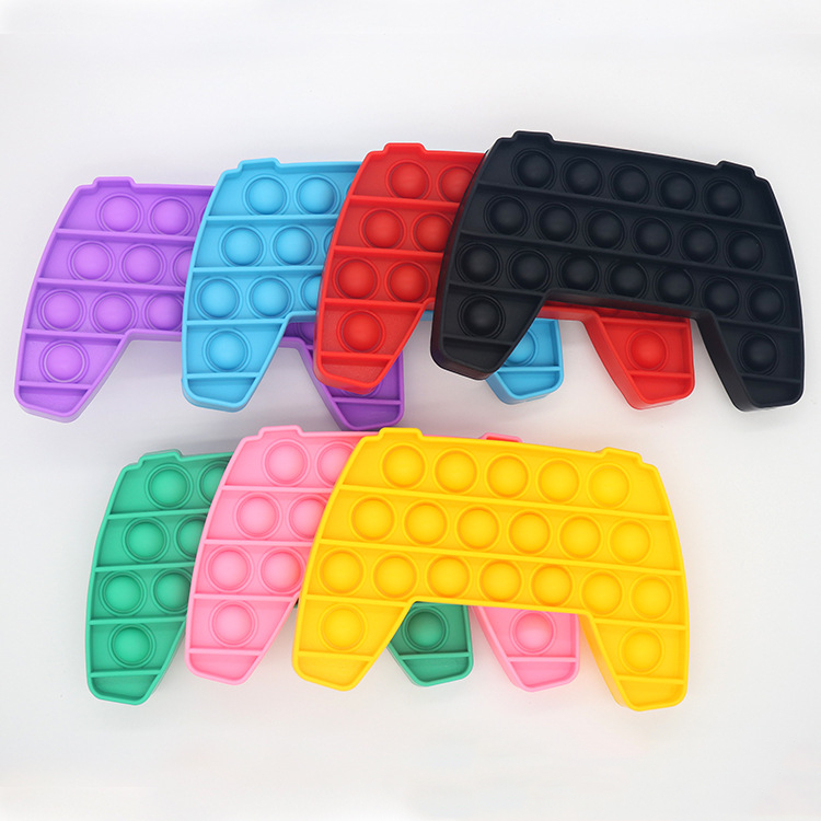 

Game handle Decompression silicone toy desktop thinking chess mental arithmetic toys Rainbow camouflage games handles spot