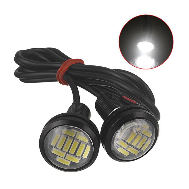

Car Headlights Yfashion 2Pcs Eagle Eye LED 4014 12 SMD 23MM Running Waterpproof Light Motor Lamp