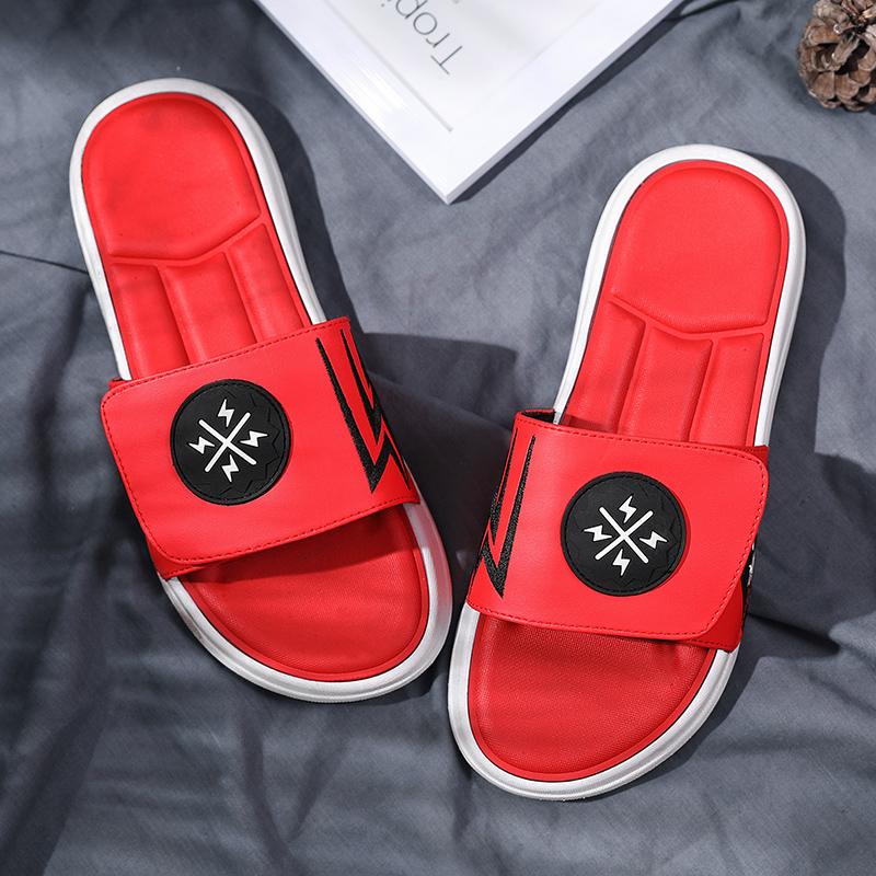 

Slippers Men Shoes Summer Youthful Cool Handsome Fashion Beach Outdoor Portable Antiskid Daily Leisure Slides, Black