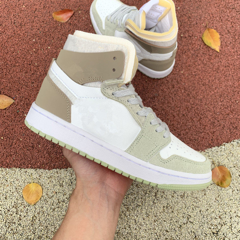 

Jumpman 1 CMFT Psychic Brown Men Women Basketball Shoes 1s Black Sesame White Mens Womens Athletic Sneaker With Box, Pay for extra lace