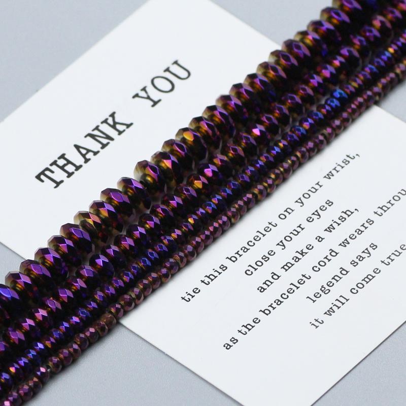 

Other Purple Faceted Flat Round Hematite Beads 3/4/6/8/10mm Natural Stone Spacer Loose For Jewelry Making Bracelet DIY Findings