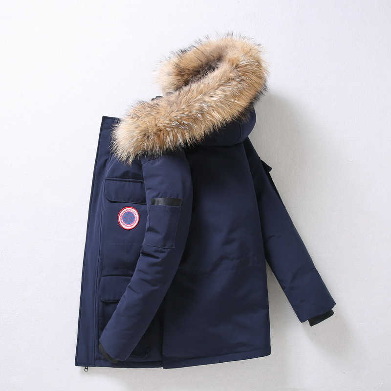 

Winter Jacket Men White Duck Down Coats Windproof Fur Hooded Collar Thicken Casual Parkas Men Keep Warm Down Jackets Size -4XL H0913, Pink