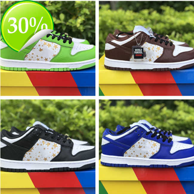

With Box Hot Futura x Sb Superme Dunks Low Casual Shoes Women Mens Designer Green Blue White Black Grey Taquets, Color-2