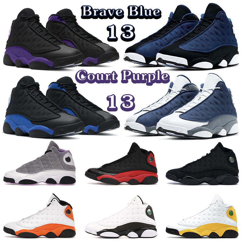 

Brave Blue 13s Men Basketball Shoes 13 Jumpman Court Purple Del Sol Red Flint Black Cat Singles Day Hyper Royal Mens Trainers Outdoor Sports Sneakers, Og he got game 40-47