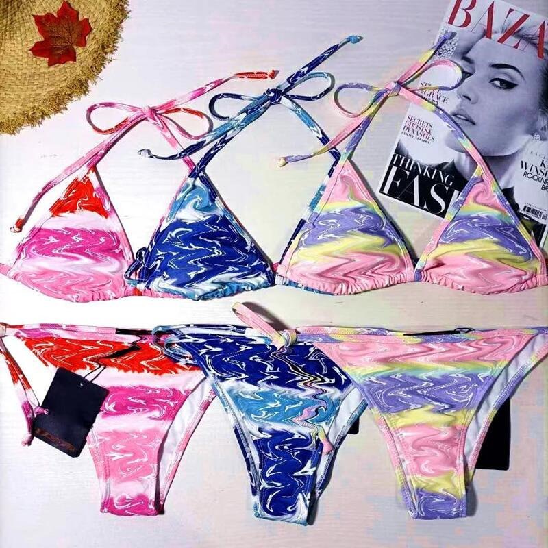 Mode de maillot de bain femme de luxe bikini Ensemble multicolores Summer Time Plage Baignage Baignage Cuisson Shapwear de haute qualité Prêt à ê