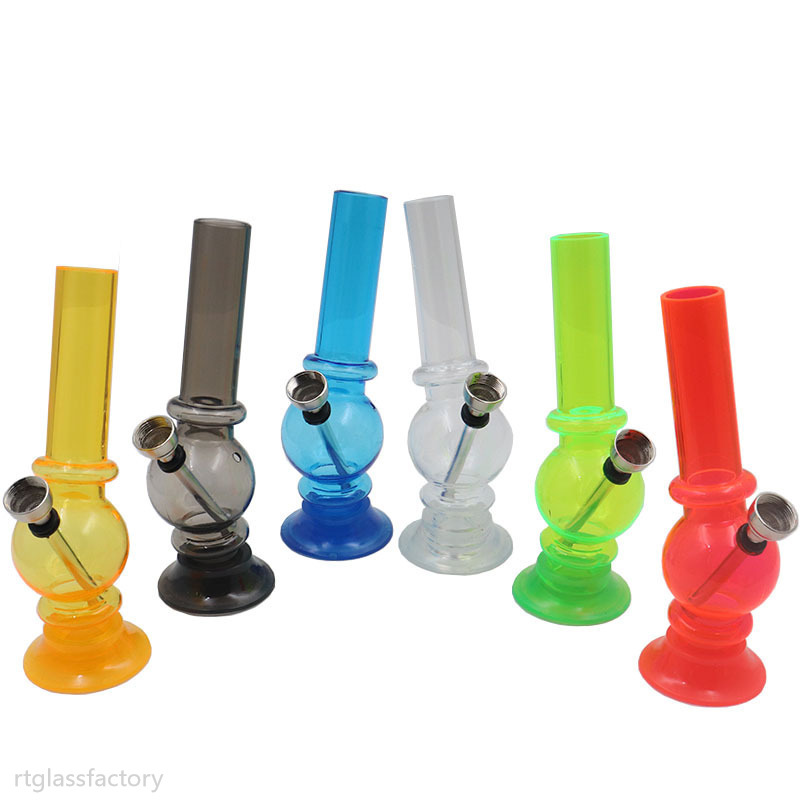 

Acrylic bong water pipe 16CM stripe waterpipe filter smoke pipes accessory removable cleaning oil burner tobacco unique bong