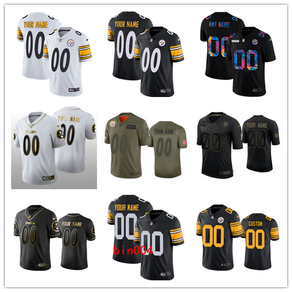 

Customized Jersey Football PittsburghSteelersMEN WOMEN YOUTH Limited Vapor Untouchable Alternate 100% embroidery S-6XL, Black;red
