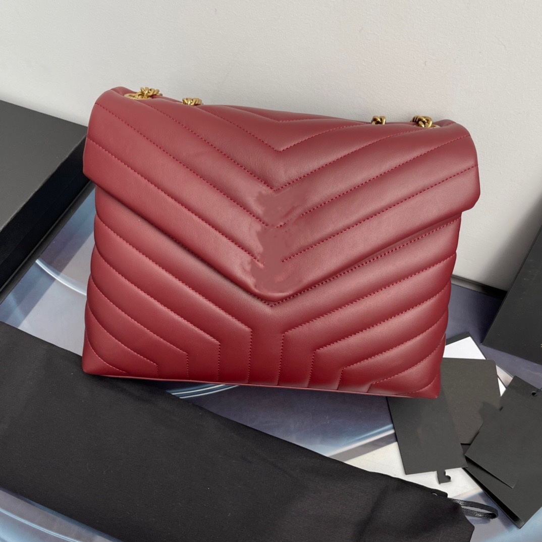 

Classic Bags Shape Flaps Chain Bag Luxury Designers Lady LOULOU Handbags Women Shoulder handbag Clutch Tote Messenger Evening Shopping Purse, Black-black hardware