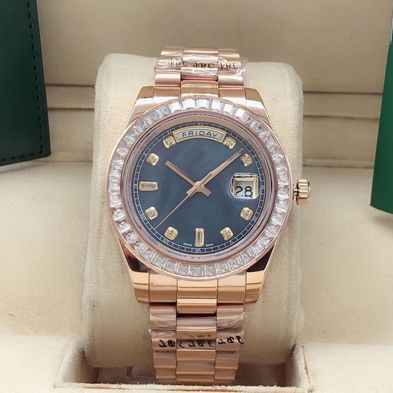 

Men's Automatic Mechanical Watch, 41mm Sapphire Fashion Classic, high quality stainless steel waterproof, week and calendar, Camel