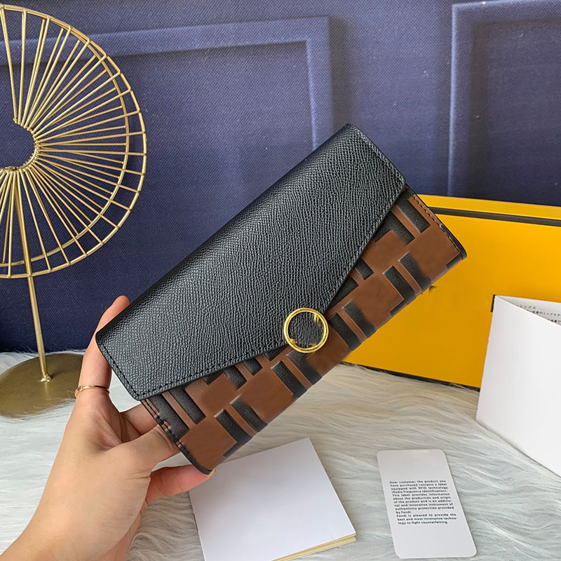 

Women's luxury Clutch Bags fashion designer F Letter printing leather handbag envelope banquet ladies zipper mobile card wallet, Box