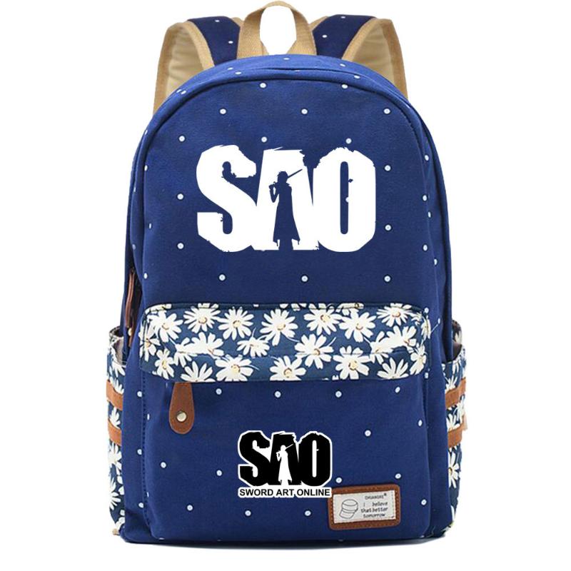 

Backpack SAO Boy Girl Kids School Book Bags Women Bagpack Teenagers Schoolbags Canvas Laptop Travel, 05