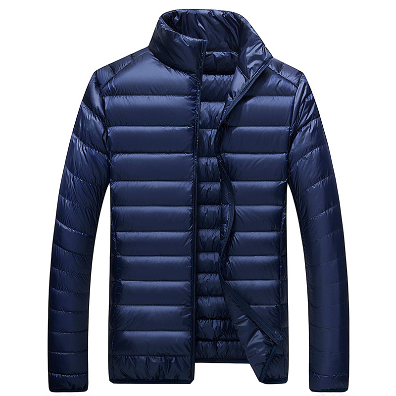 

Men Down Jacket Winter Casual Light and Thin Short Jacket, Black;brown
