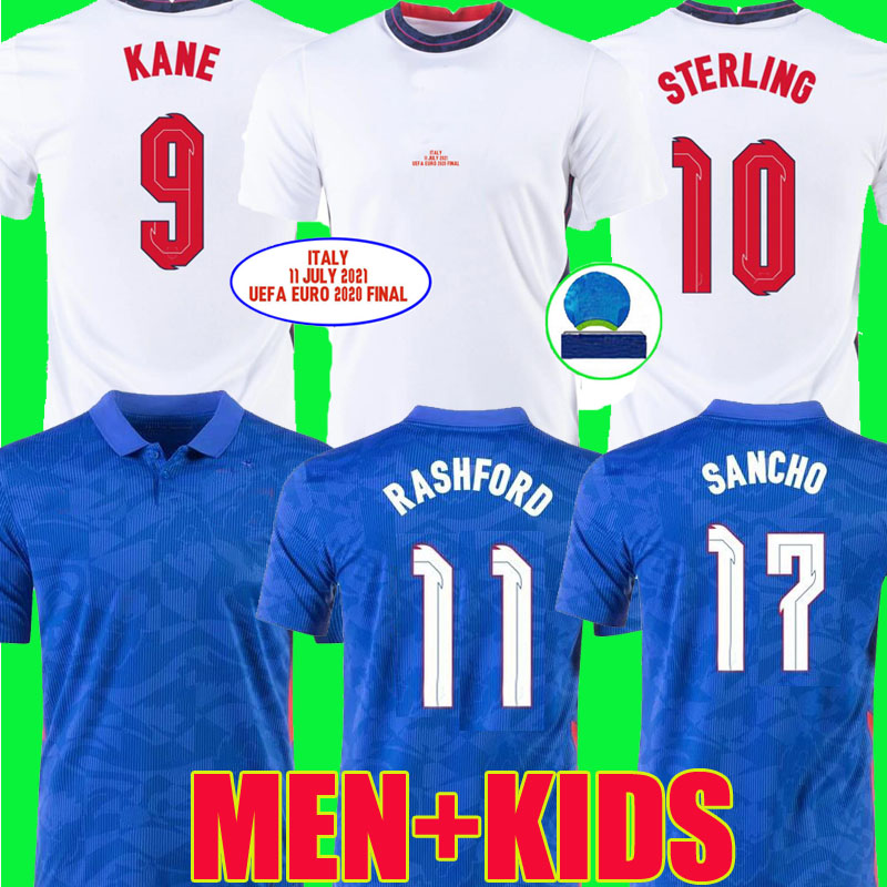 

FODEN KANE englAnd football soccer jerseys finals 2021 STERLING RASHFORD MOUNT SANCHO GREALISH 21 22 national shirt men + kids kit sets socks uniform top thailand, Men home