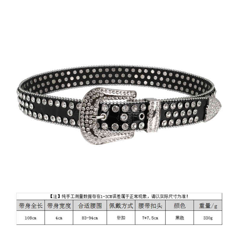 

2021 Women Or Man Belts Rhintone Bb Simon Belts, Black;brown