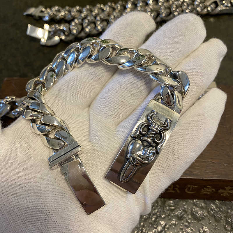 

Chrome/Bracelet Guclo Ch Xinchao Peach Heart Sword Long Piece Half Flower Smooth Oval Ring 925 Sterling Silver Handpiece Fashion Bracelet, Golden;silver