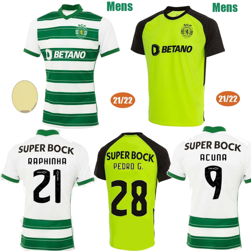 

2122 Sporting lisbon C.RONALDO B.FERNANDES home away Mens Soccer Jerseys .COATES sporting Lissabon football shirt camiseta de fútbol 2021