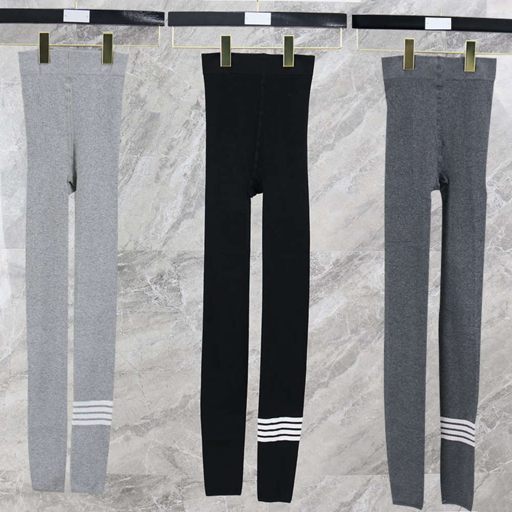 

TB four bar striped autumn and winter Leggings for women, Black