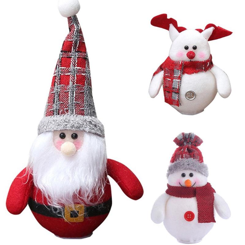 

Christmas Decorations Gifts Luminous Elk Xmas Pendant LED Gnome Santa Claus