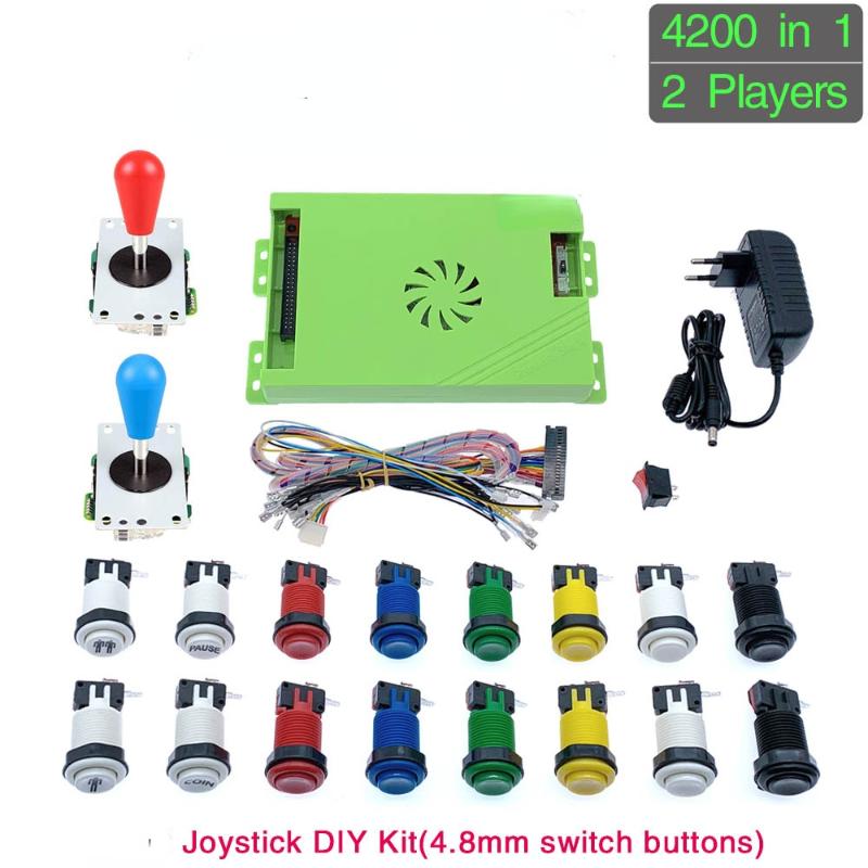 

Portable Game Players 4200 In 1 14 DIY Kit 8 Way Joystick American Style Push Button Arcade Box Cabinet For 2 Playes