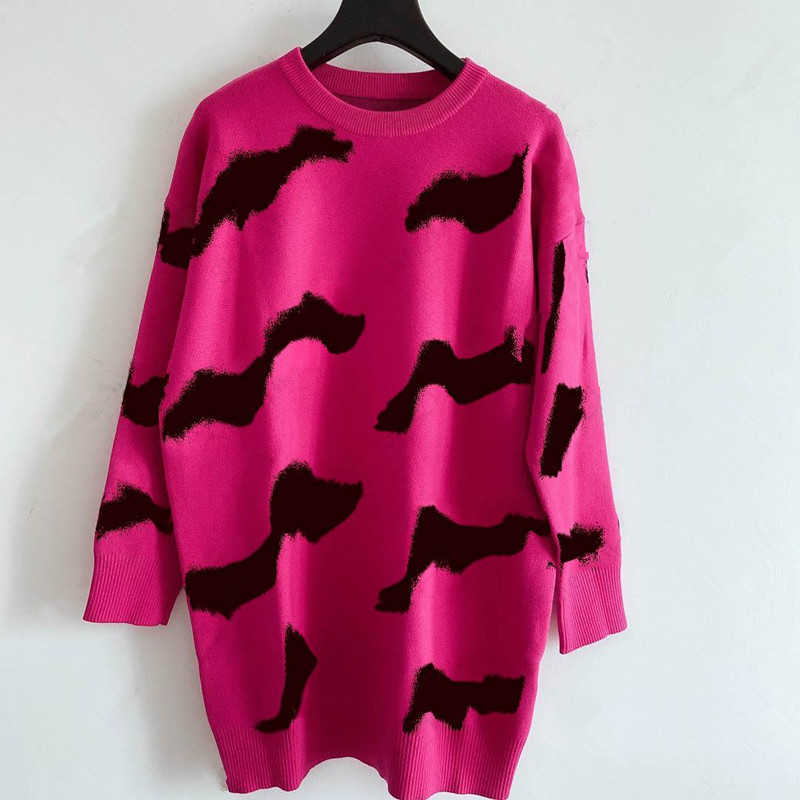 

Women's Sweaters Casual Knit Dress Contrast Color Long Sleeve Autumn Fashion Wear Classic Letter Pattern, #2