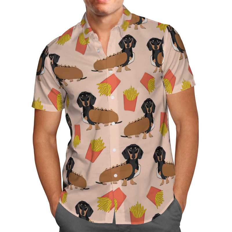 

Men' Casual Shirts 3D Printed Puppy Sandy Beach Shirt Hawaii Men Breathable Summer Short Sleeve 2021 Oversize, Shirt 17