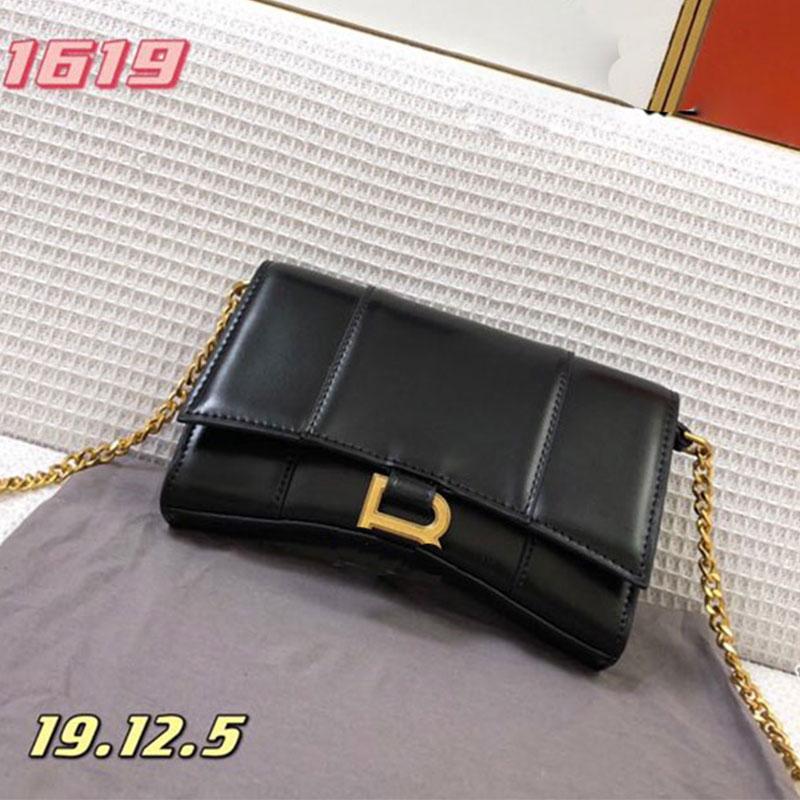 

Hourglass Chain Bags Fashion Woman Shoulder Bags Leather All-steel Metal Small Crossbody Bag Exquisite and Beautiful Tote messenger handbag [with box], Customize