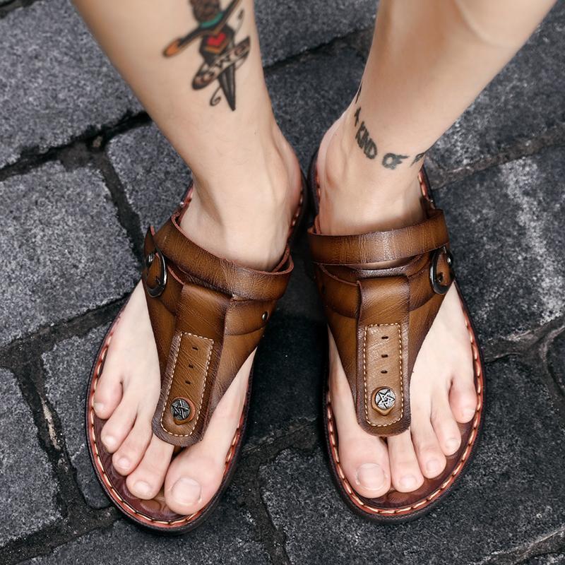 

Sandals Homme Piel Sandales Couro Vietnam Hombre Man Work De Sandles Sandal Sandale Playa Sandalias Sandalet Sandel Masculina Sandalen, Black