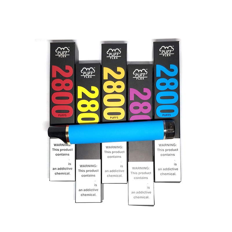 

2800puffs 13 100% Packaging Puff Flex Ã©lectronique 8.0 Ml Disposable Vape Cartridge Cartridges Cigarette Colors 5% Original A+ 17350 B Icer