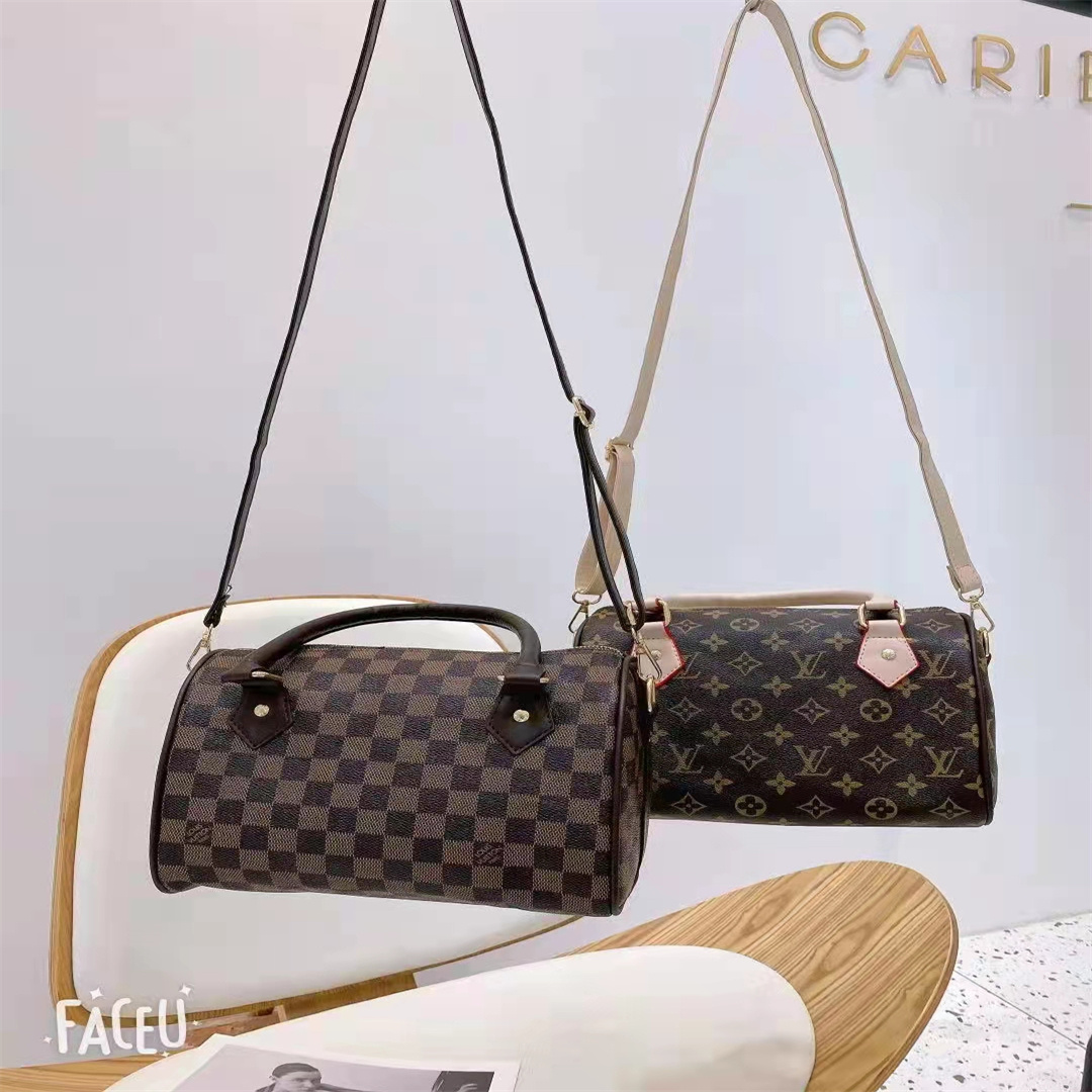 

GGLVLouisVitton YSLVUTTON Ladies Shoulder Bag Crossbody Montaigne Leather Pillow Bag Inner Handbag Handbag Crossbody Wallet Composite Bag D40159, Brown