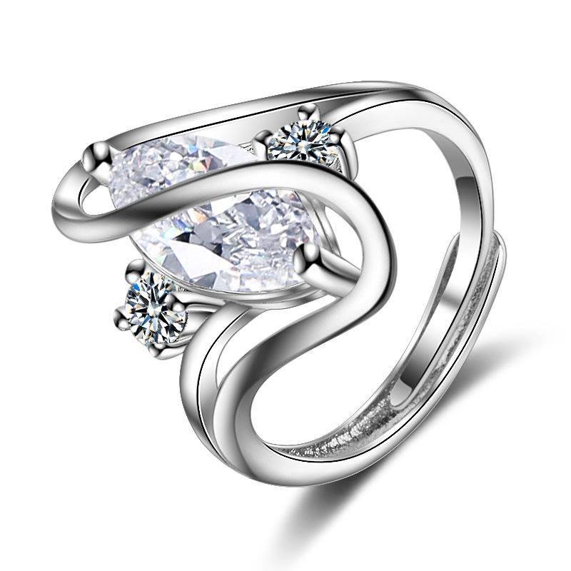 Cluster Rings Luxury For Women 925 Silver Jewelry With Zircon Gemstone Open Finger Ring Wedding Party Ornaments Wholesale Drop-image-711559173