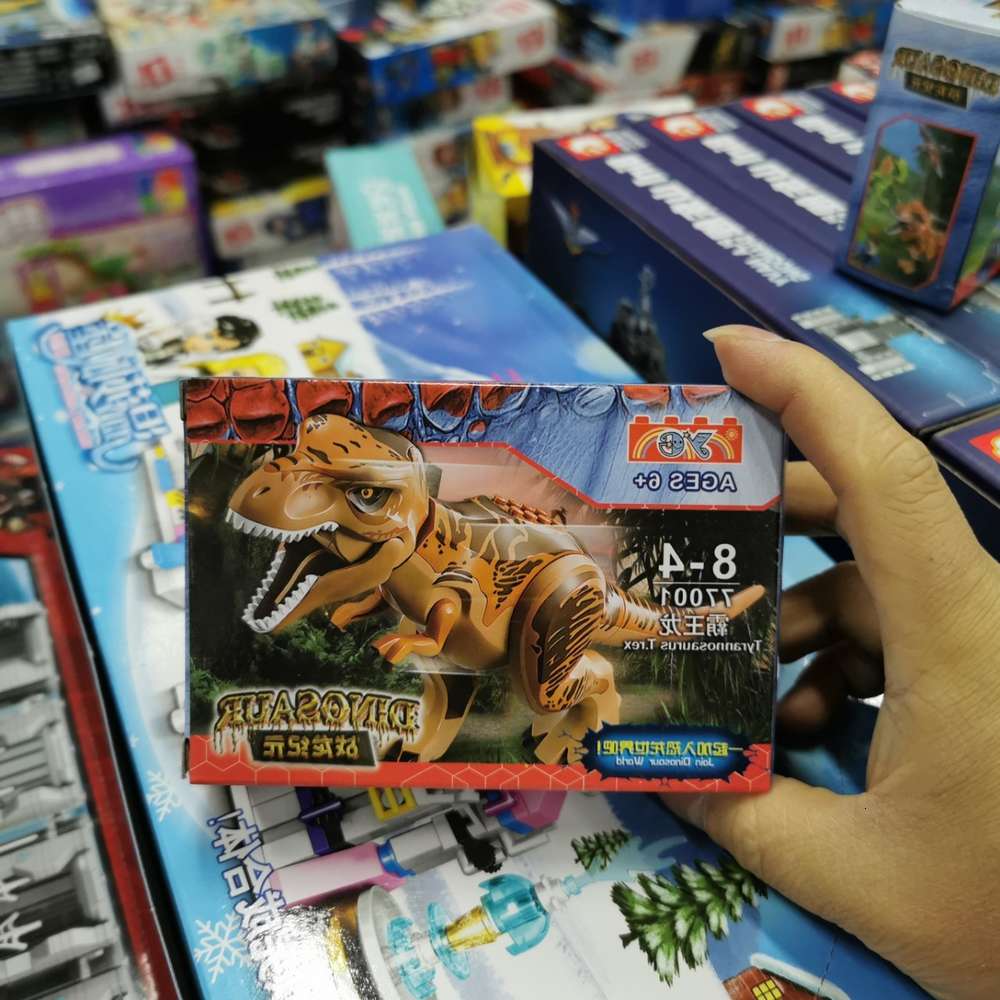

Assembled toys Building blocks, figurines, dinosaurs, educational toys for children, Tyrannosaurus Rex, Triceratops, raptors and LEGO