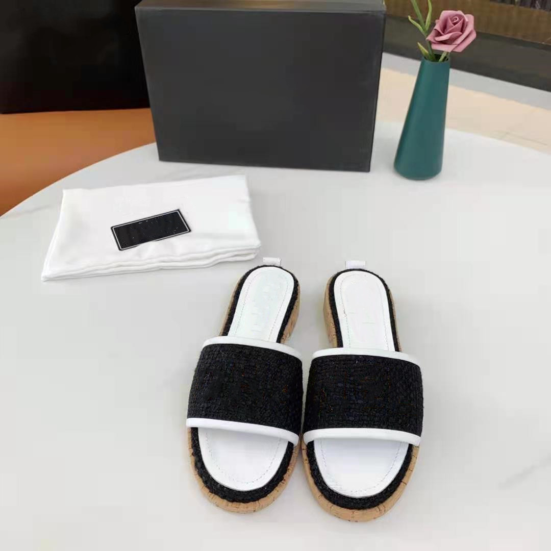 

Deluxe slippers flower box designer high quality sandals for men and women animal summer cool slippery fashion wide flat, Black