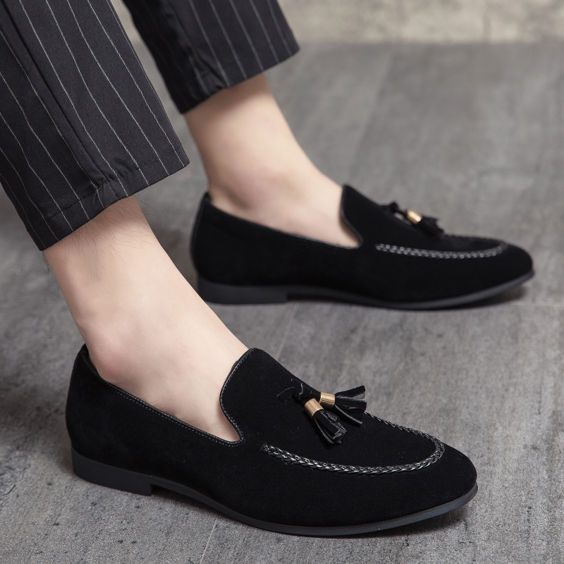 

Man Dress Shoes fashion temperament Simplicity Frosting comfortable Casual shoes, Brown