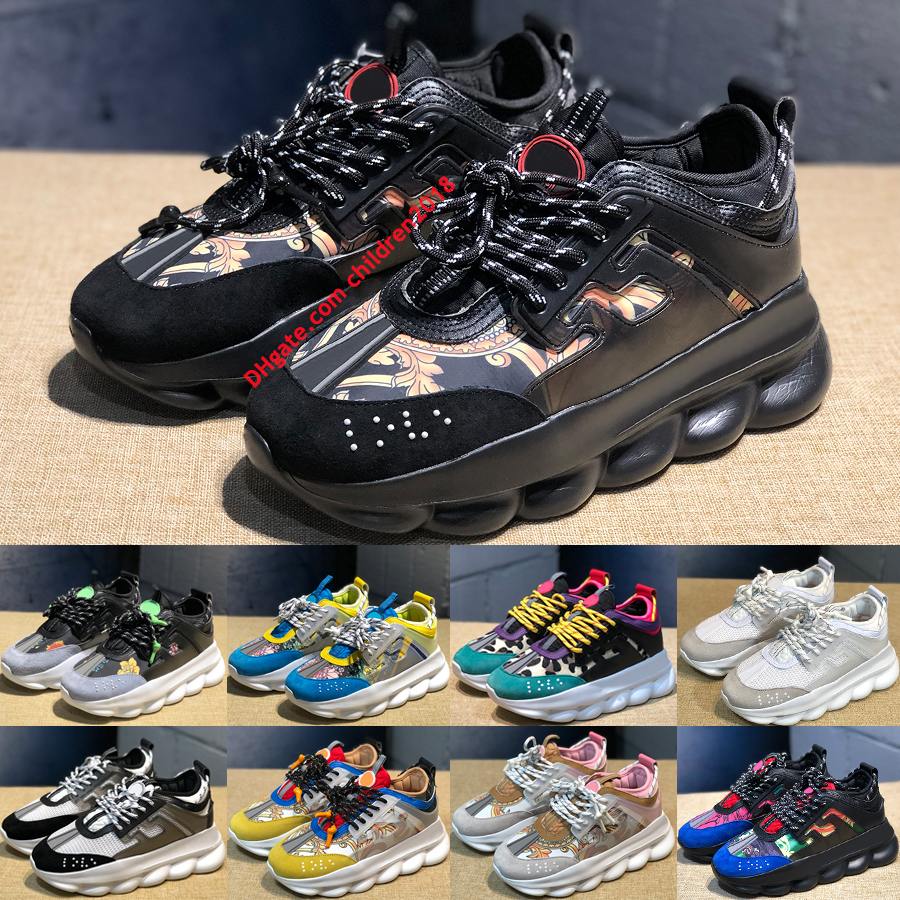 

Reflective Height Reaction Sneakers Casual Shoes Fashion Print Triple White Black Gold Multi-color Suede Male Female Thick Outdoor Trainers, Black;red