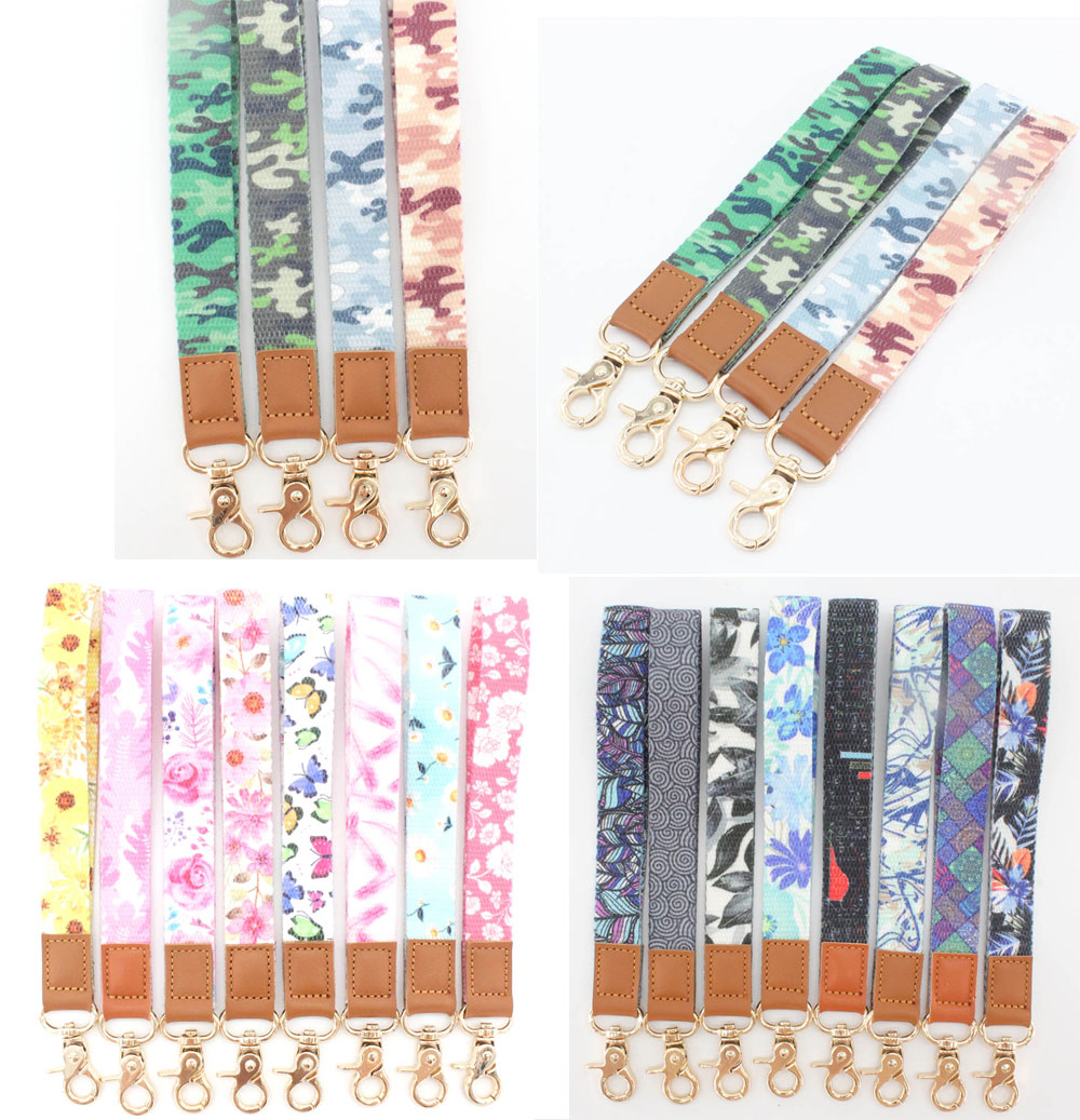

Hot 100pcs Keychains Wrist Lanyard Camouflage Strap Band Lobster clasp Key Chain Holder Key Hand For Girls/Women/Men #05
