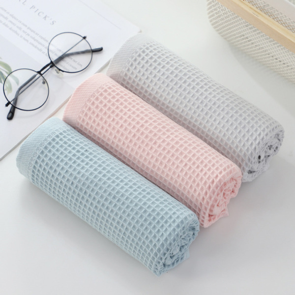 

Cotton Waffle Beach Dry Bath Towels Bath Towels Swimwear Travel Camping Shower Cleaning Towels Absorbent And Non-linting 35x75cm_YY, Girl powder