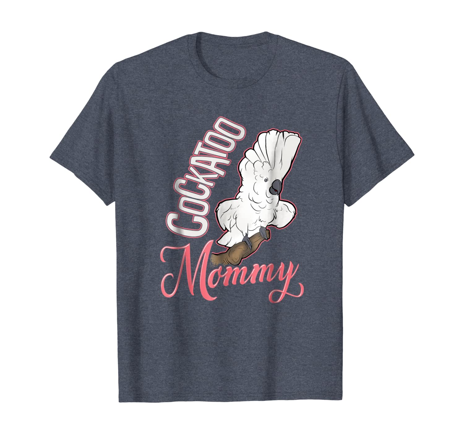 

cockatoo mommy tshirt, White;black