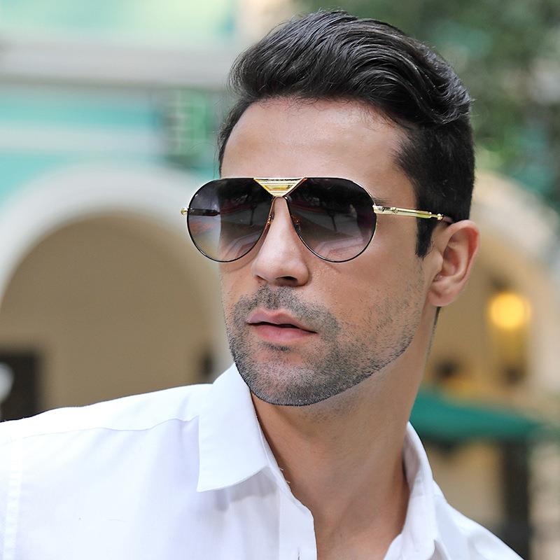 

Big And Frame Men's Foreign New 2021 Trade Fashion Sunglasses European American Trendy Sunglasses1254 Gnjjp