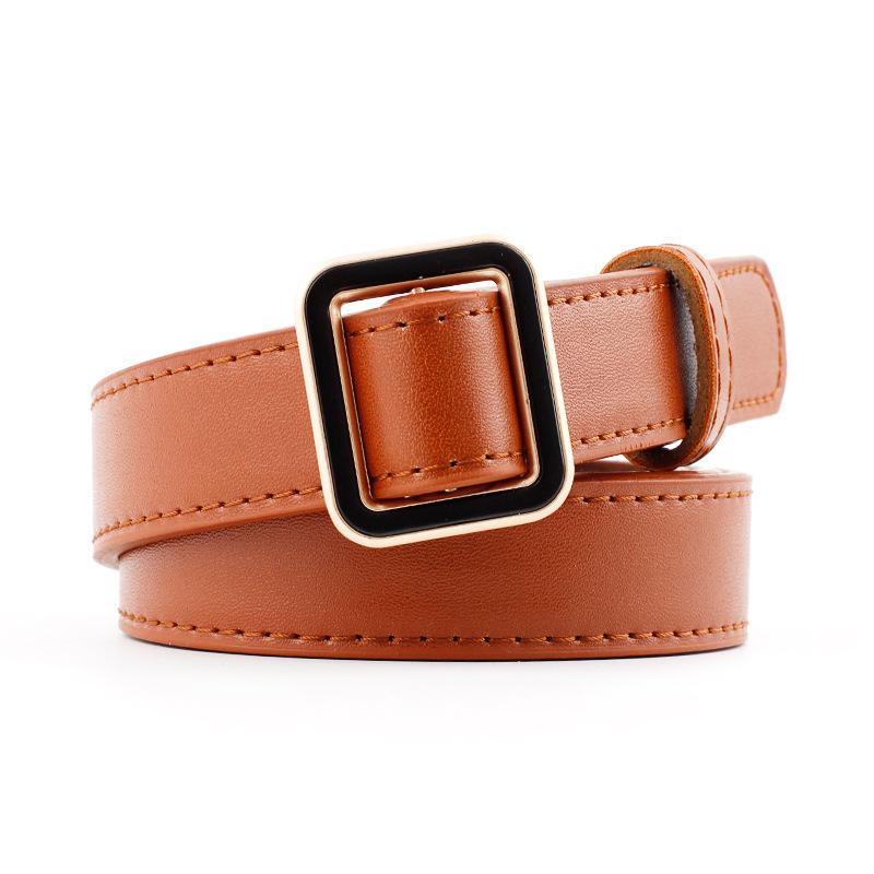 

Belts Fashion Personality Thin Belt Ladies Wild Decorative Jeans PU Leather Adjustable For Dress, White