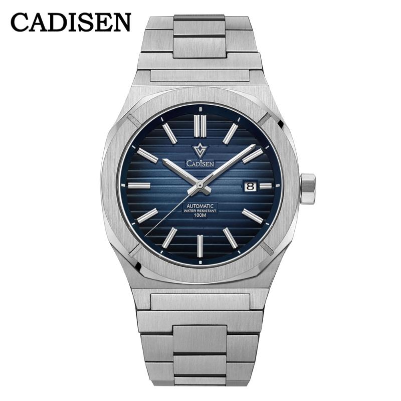 

Wristwatches Cadisen 2021 Watch Men Sapphire Crystal MIYOTA 8215 Automatic Movement Swimming Luxury Watches 10Bar Waterproof Wristwatch, C8200-ss green