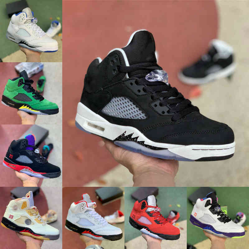 

Top Quality What The 5 5s Basketball Shoes Mens Oregon FIRE RED 2020 What The Sail Stealth 2.0 Oreo Raging Bull All White Bred International