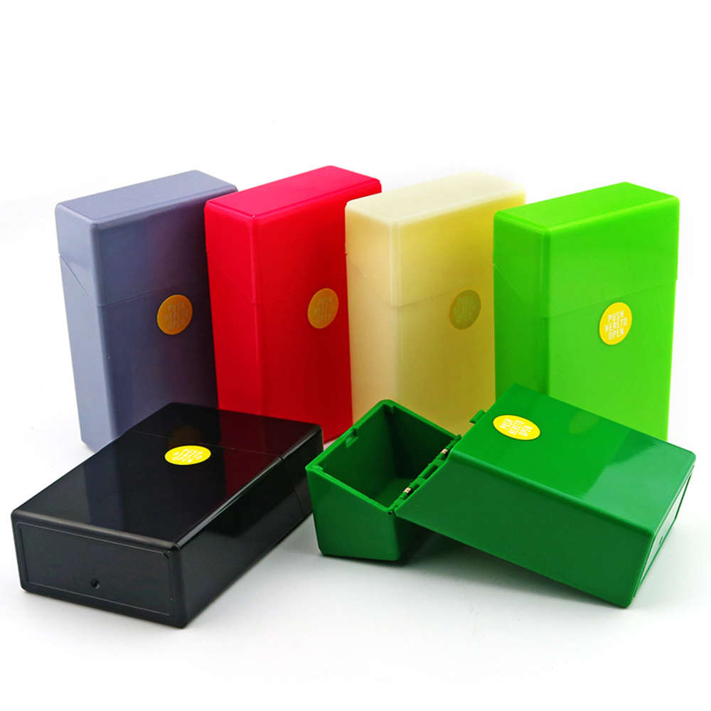 

Cigarette case Creative personality, automatic cover opening, 20 pieces of environmental protection plastic cigarette case with hard shell