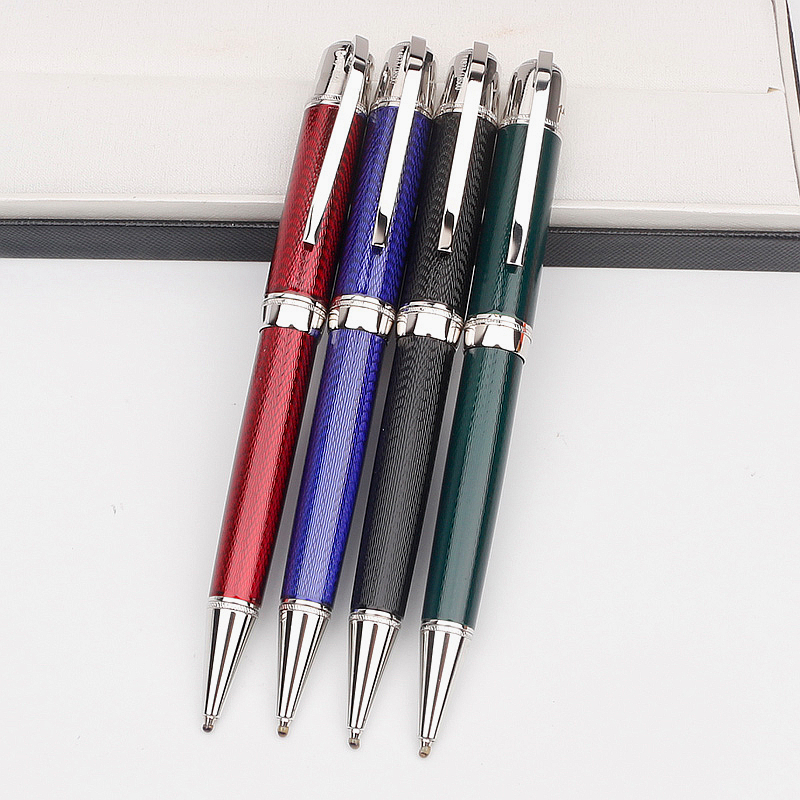

Top High quality Writer Jules Verne Ballpoint Pen Special edition Ocean Blue Red and Black Metal Rollerball Fountain pens office school supp, Blue;orange