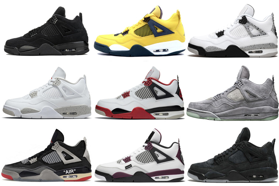 

Authentic 4 SE University Blue Outdoor Shoes Guava Ice Fire Red Off Noir KAWS Travis Scott 4S White Bred Sail Cactus Jack Taupe Haze Union Men Sports Sneakers With Box, 17