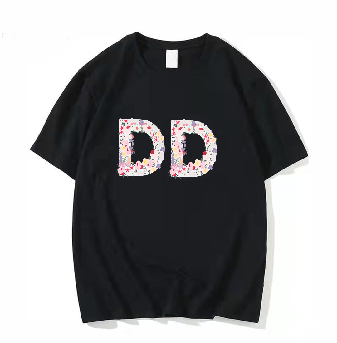 

Mens Letter Print T Shirts Black Fashion Designer Summer High Quality 100%cotts Top Short Sleeve Size S-5XL#01