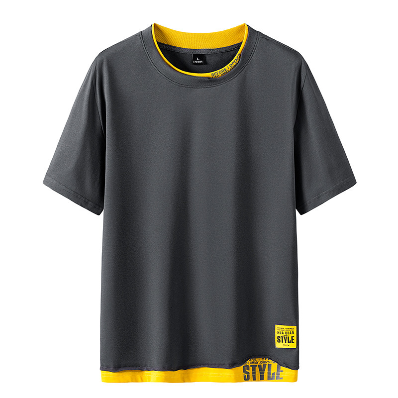 

Luxury T-shirts 2021 Short Sleeve Summer Korean Slim Round Neck Printing Casual Men's T-shirt Multi Color Available, 2170 yellow