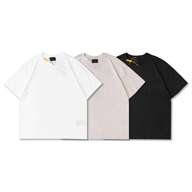 

21ss Ins Spring Summer Hip Hop USA 7th Pique Pocket Tee Skateboard Tshirt Men Women Short Sleeve Casual T Shirt, White;black