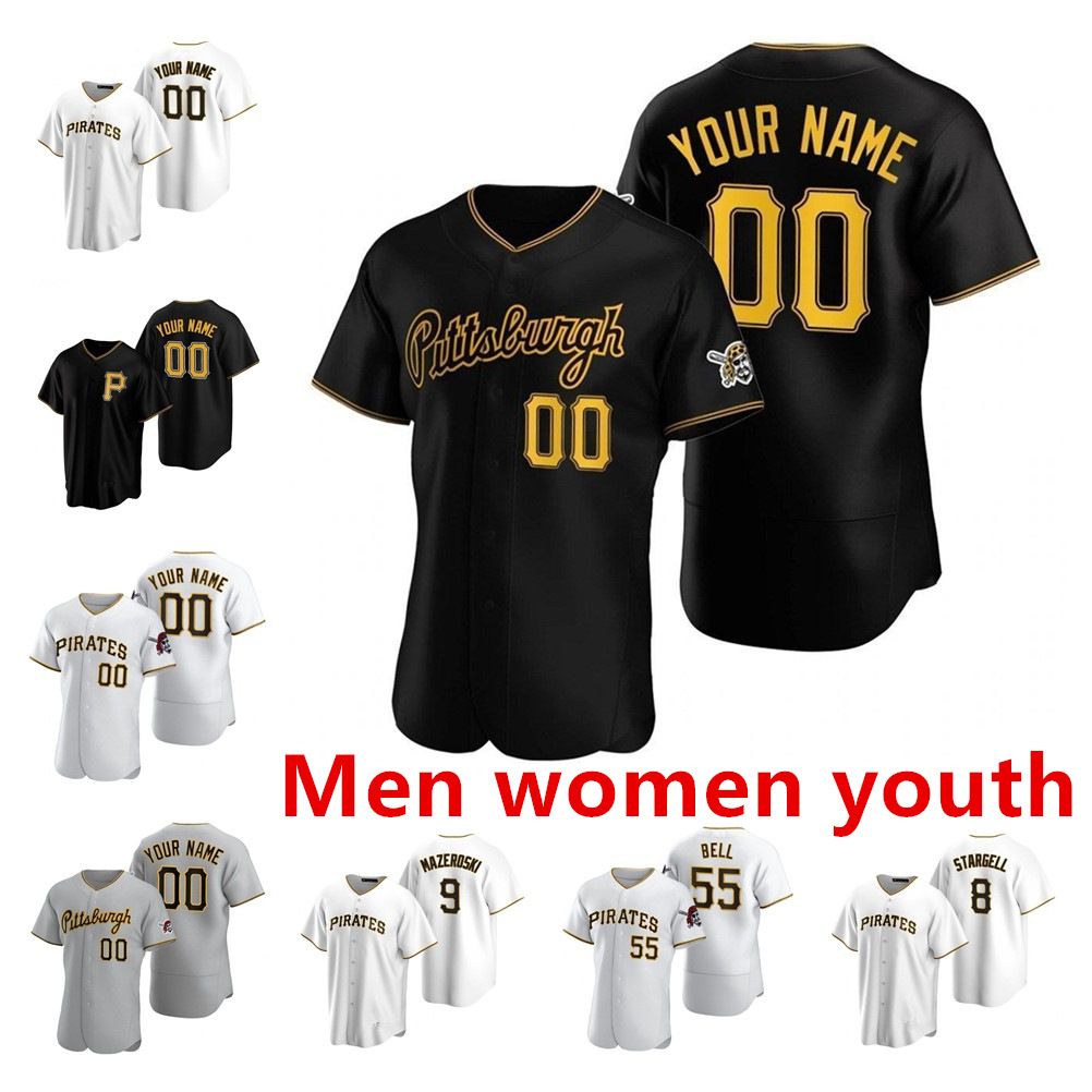 

2021 Pirates Jersey Josh Bell Starling Marte Adam Frazier Kyle Crick Melky Cabrera Joe Musgrove Baseball Jerseys Custom Stitched, Blue;black